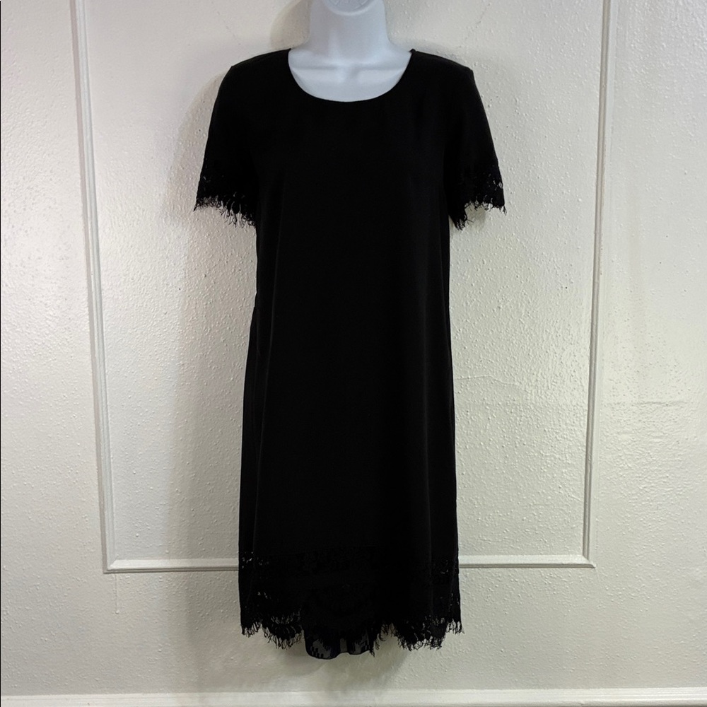 French Connection Women's Classic Crepe and Lace Tunic Dress Sz.XXS - Picture 3 of 8